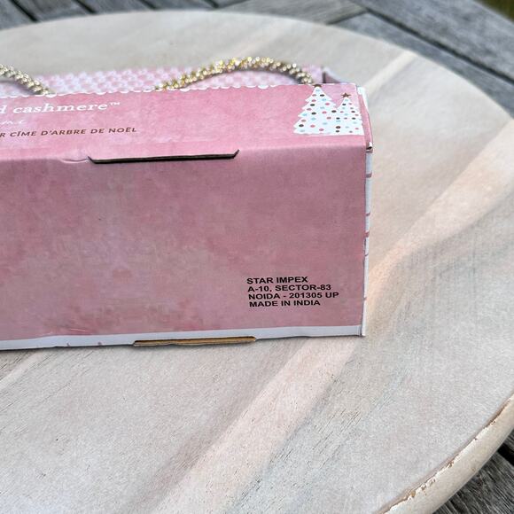 NEW Cupcakes and Cashmere Gold Crystal Bow Tree Topper Glam Holiday Decor NWT - Picture 7 of 16